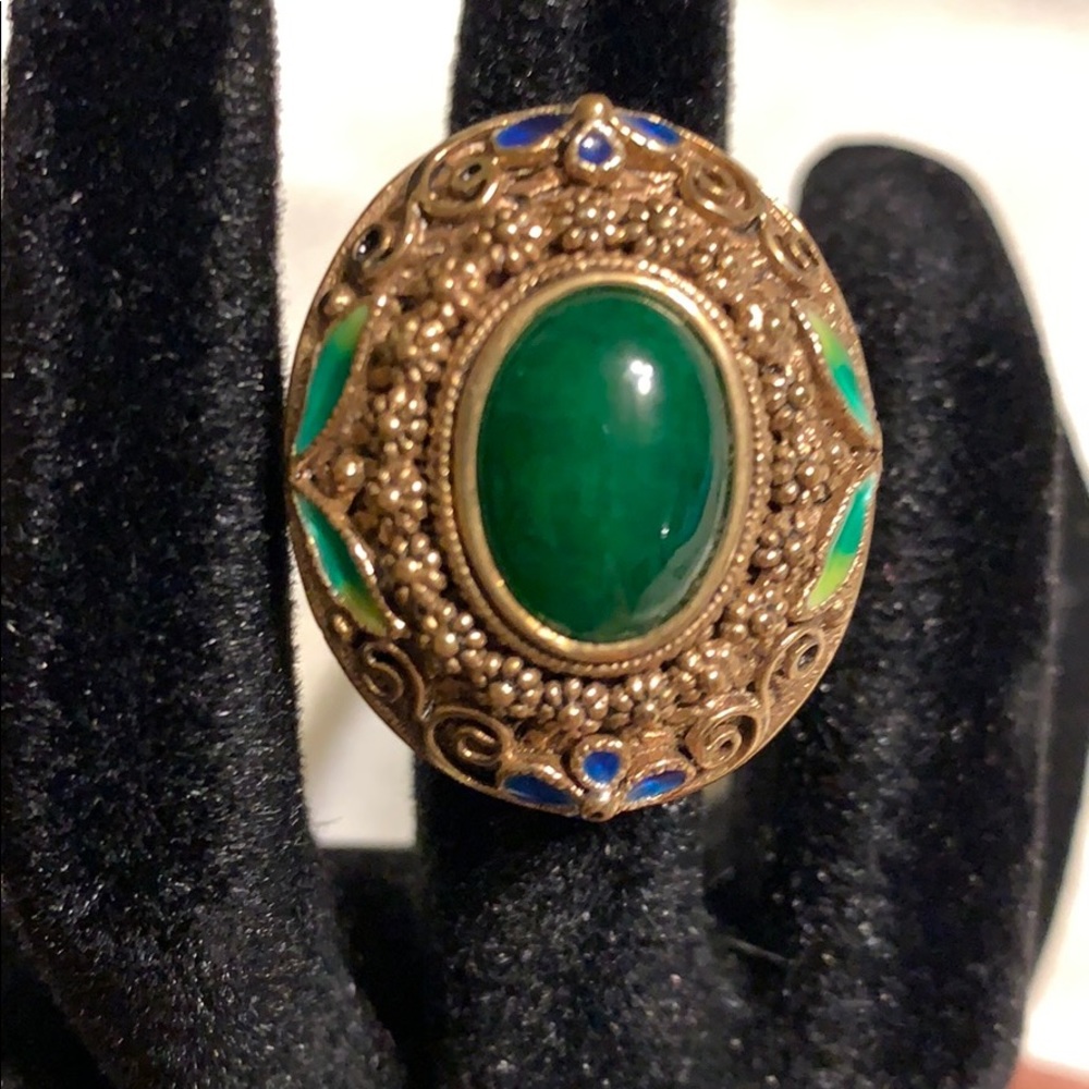 AKR BRONZE GREEN QUARTZ RING